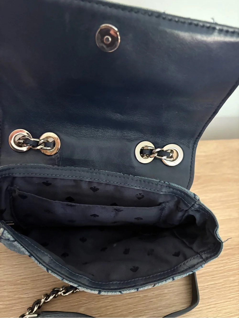 Kate Spade Quilted Denim Crossbody Bag in Blue